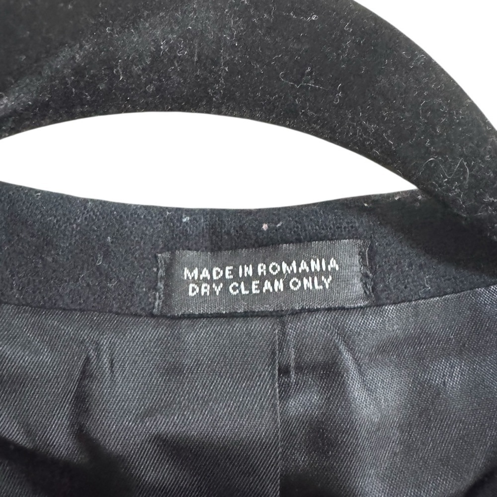 Vintage Black Unbranded Blazer Jacket • Unisex Look • Classic Black - Picture 4 of 8